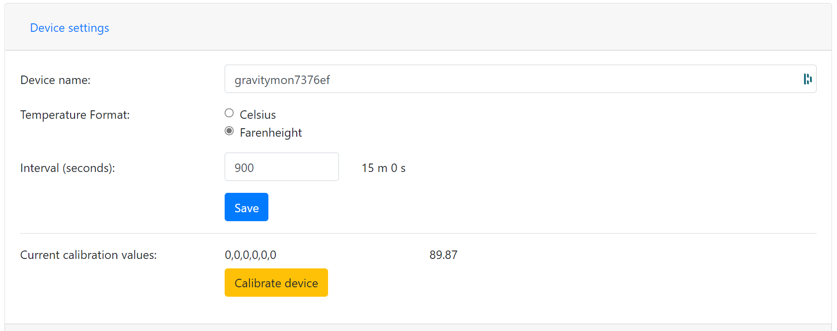 Device Settings