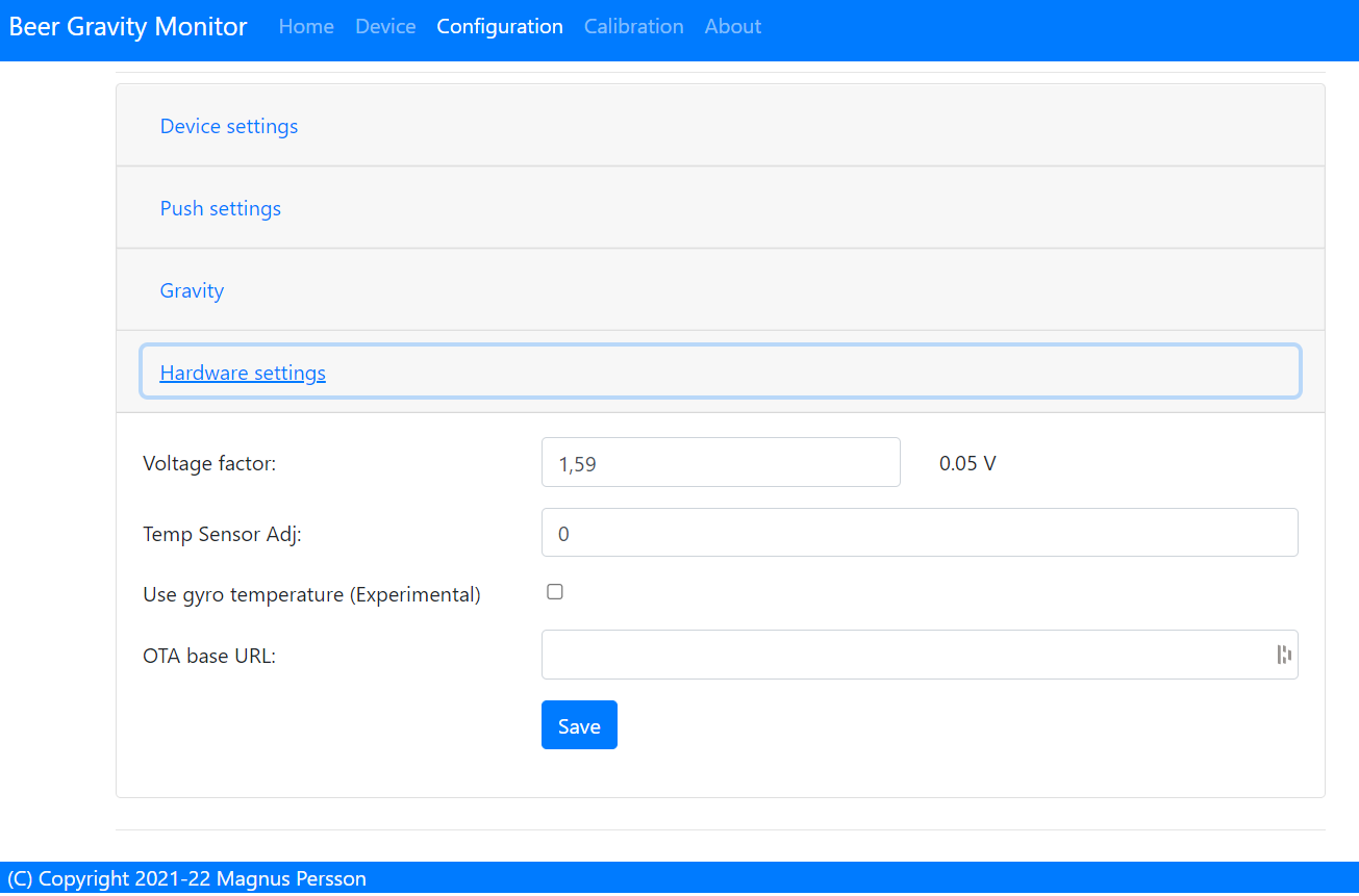 Hardware Settings