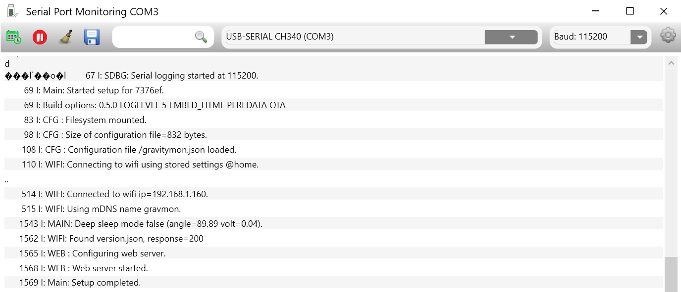 Serial output