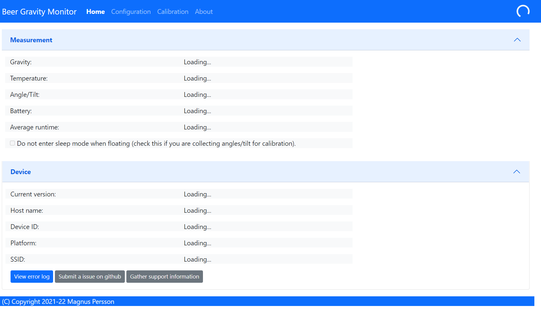 Index page