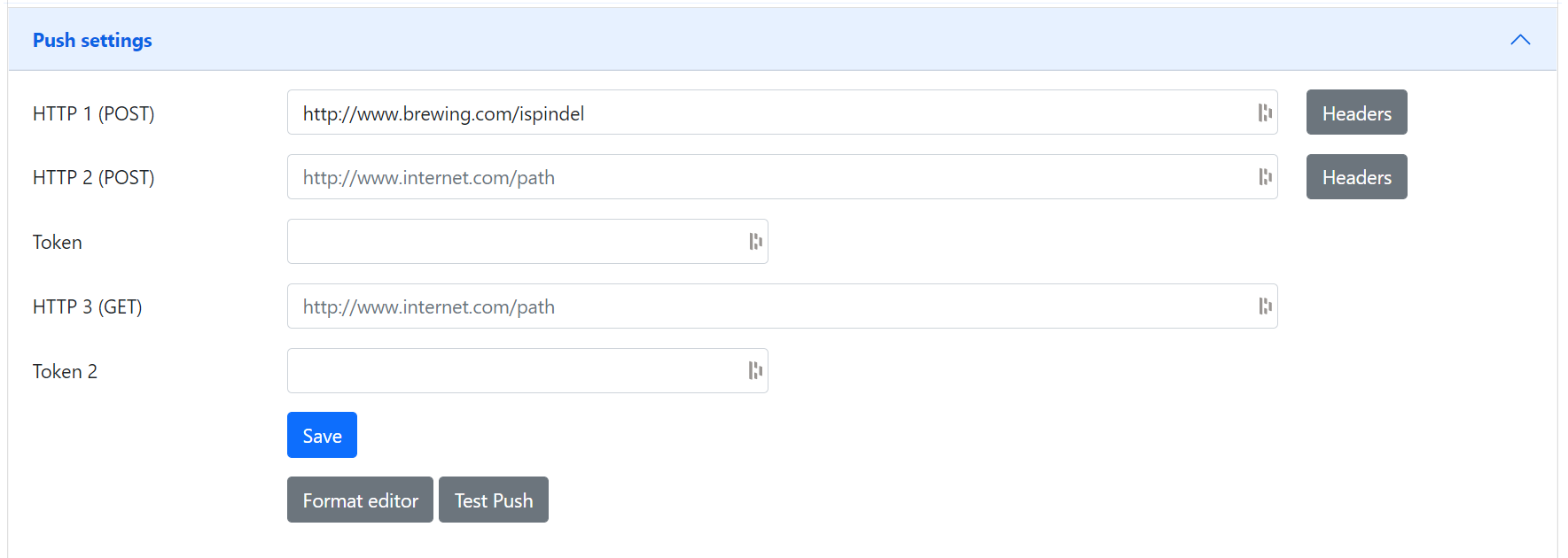Push Settings